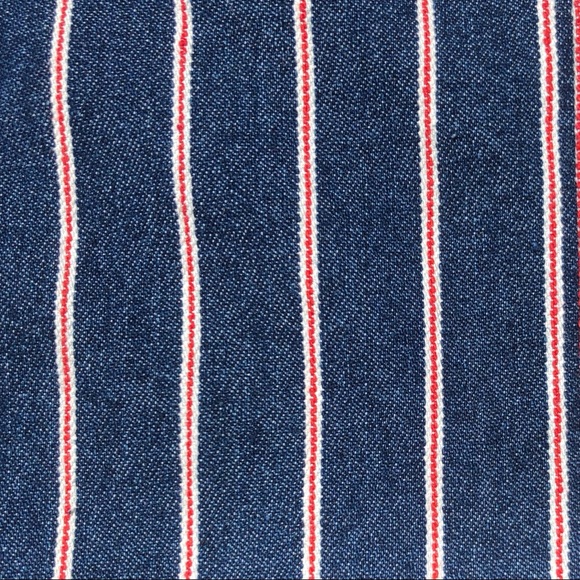 Others Follow Dark Indigo Lexi High Rise Pinstripe Stretch Denim Skirt, Medium - Picture 13 of 16